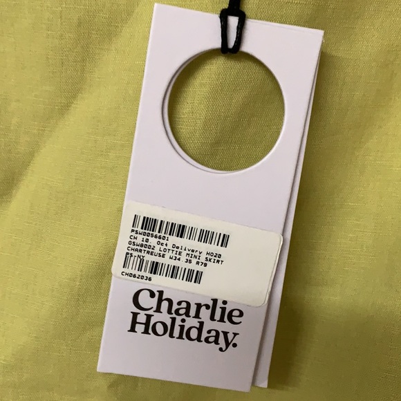 NWT Charlie Holiday Yellow Lottie Mini Skirt - Picture 4 of 6